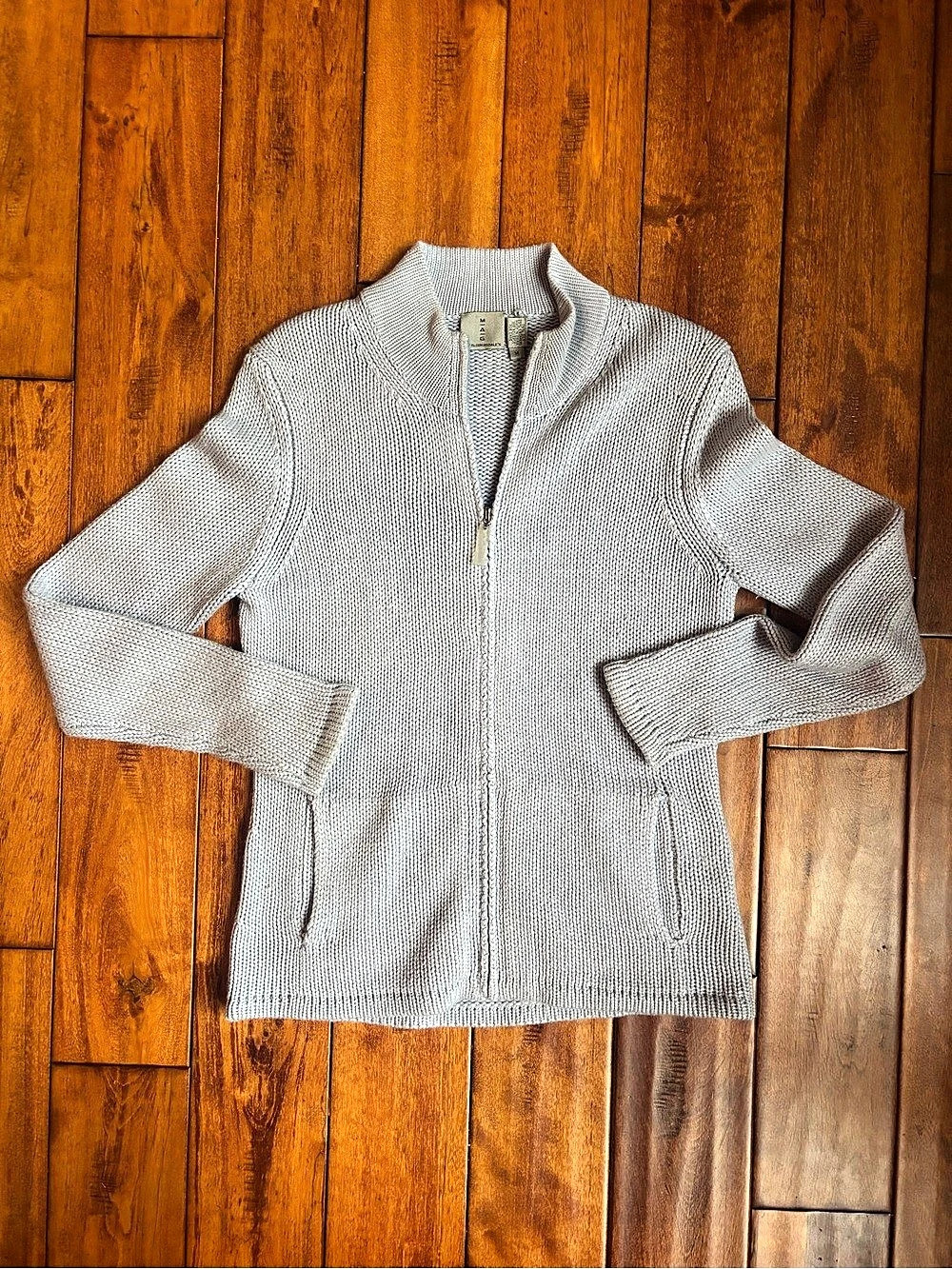 MAG for Bloomingdales vintage Silk & Cashmere Zip Front Sweater Size Medium